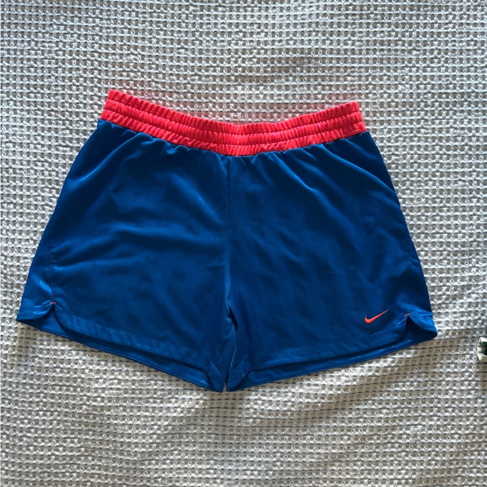 Nike Women's Blue and Pink Soccer Shorts
